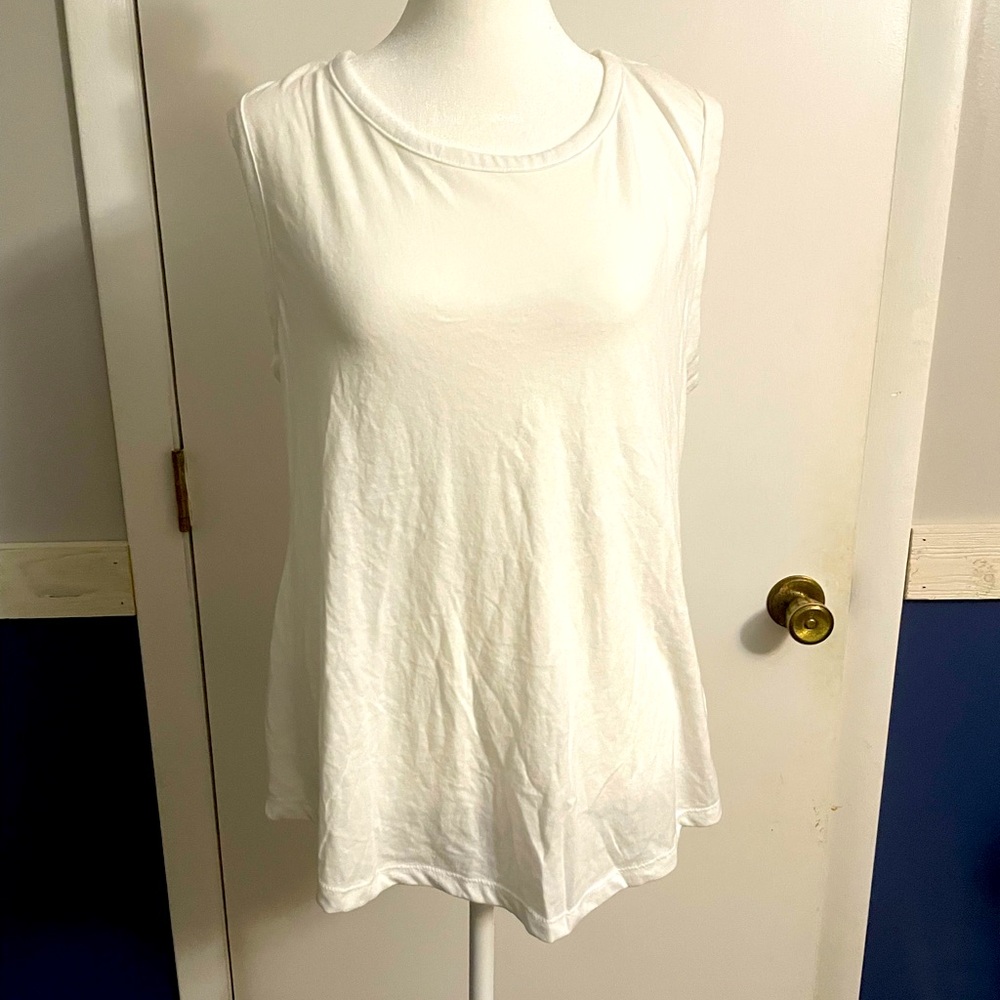 NWT Anthropologie twist open back tank top sz L